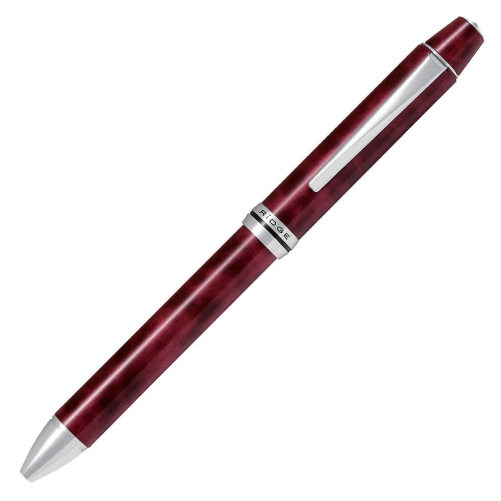 Rakuten - PILOT パイロット 多機能ペン 4+1（フォープラスワン）リッジ 0.7mm（黒・赤・青・緑）＋0.5mm（シャープ） ブラック＆レッド BTHRF-1MR-BR 回転＆ノック式 名入れ可（レーザー彫刻） RiDGE