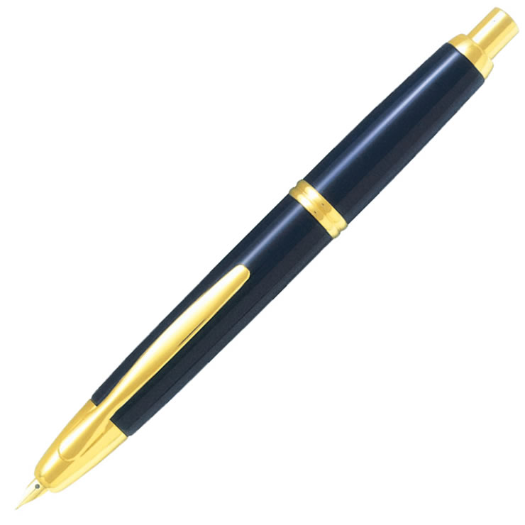 PILOT パイロット 万年筆 キャップレス ダークブルー FC-15SR-DL（ペン種 要選択/F・M） ペン先：18K 彫刻名入れ(有料)可 グッドデザイン・ロングライフデザイン賞受賞商品