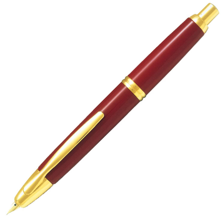 PILOT パイロット 万年筆 キャップレス ディープレッド FC-15SR-DR（ペン種 要選択/F・M） ペン先：18K 彫刻名入れ(有料)可 グッドデザイン・ロングライフデザイン賞受賞商品