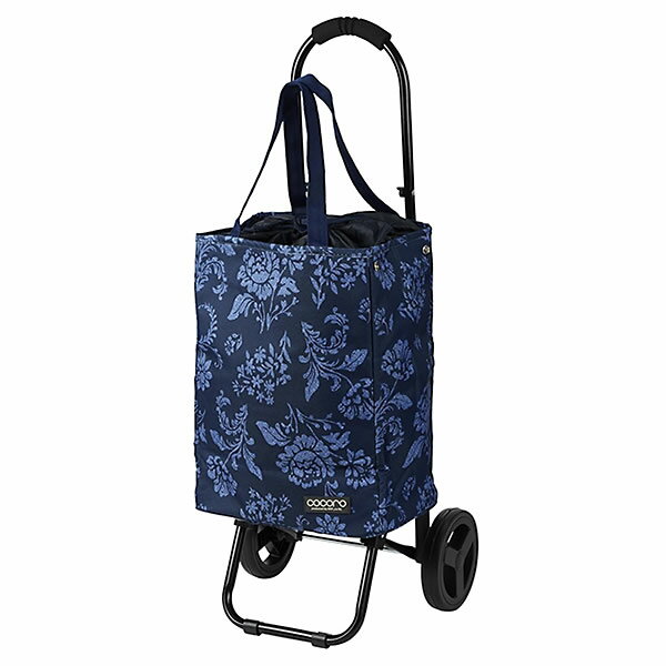 Rakuten - レップ(Rep) COCORO 2WAYトートカート ショッピングカート Florian（フロリアン） ネイビー 481944 22L 保冷・保温 耐荷重量：22kgまで タイヤ取り外し可