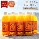 送料無料 でこかんジュース 500ml×12本 ◆ 愛媛県 大三島 無添加 ストレート 100% 果汁 高級 濃厚 土産 お取り寄せ プレゼント 贈答用 内祝い 結婚祝い 出産祝い ギフト セット 詰め合わせ 贈り物 お中元