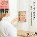 堀内鏡工業 【割れない】 いきいきミラー卓上 化粧鏡 安全 卓上鏡 クリア 角度調整 高齢者 お子様 割れずに安心 メイク かがみ