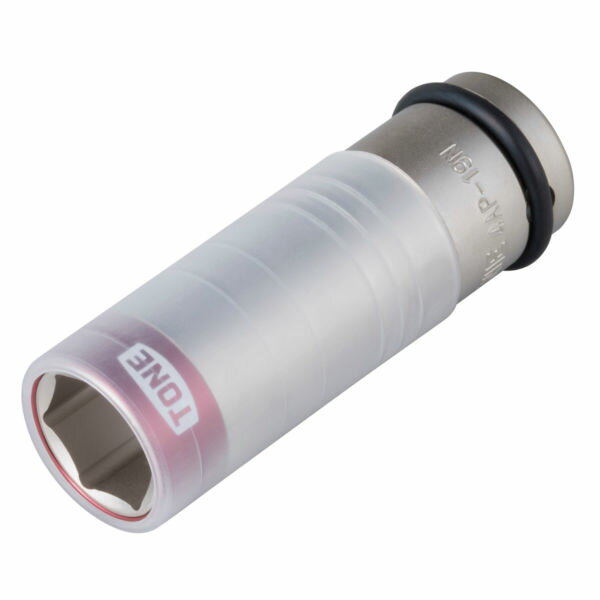 自動車専用インパクト TONE 4AP-19N　プロテクター付インパクト用 薄形ホイルナット ソケット 二面幅寸..