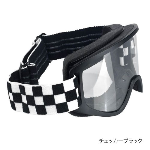 Biltwell モトゴーグル 2.0 バイク 全6色 メンズ レディース HORIZON HELMETS チェッカーブラック スクリプトチョコレート ブラックアウト スクリプトブラック スクリプトチタン 3