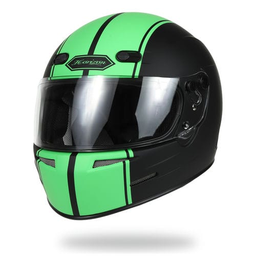 フルフェイス へルメット バイク ライムタイム グリーン マット 全3色 M～XL HORIZON HELMETS GT-3