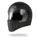 【アウトレット】フルフェイス へルメット バイク ビンテージ マットブラック メンズ レディース S～XL HORIZON HELMETS JADE 1