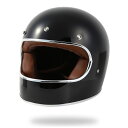 フルフェイス へルメット バイク ビンテージ ブラック メンズ レディース S～XL HORIZON HELMETS LAMP BIRD