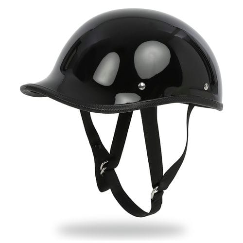 乐天商城 - 自転車 ヘルメット バイク ビンテージ メンズ レディース S~XXL アメリカン GOOSE TAIL HALF HELMET グーステールハーフヘルメット ブラック HORIZON HELMETS