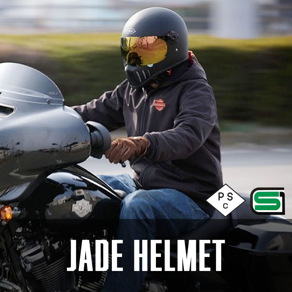 フルフェイス へルメット バイク ビンテージ マットブラック メンズ レディース S～XL HORIZON HELMETS JADE