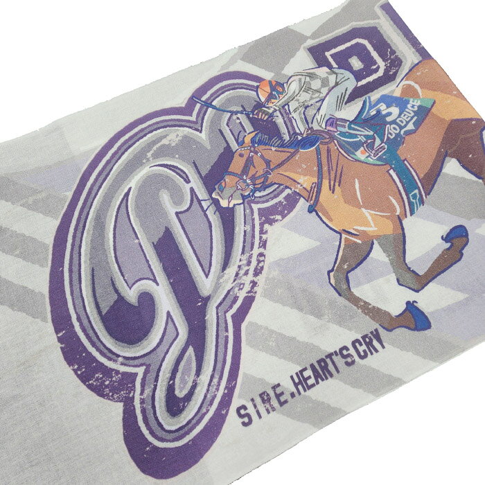 競走馬ドウデュース 手拭い・手ぬぐい和雑貨イラストレーターキックボードの描く競...