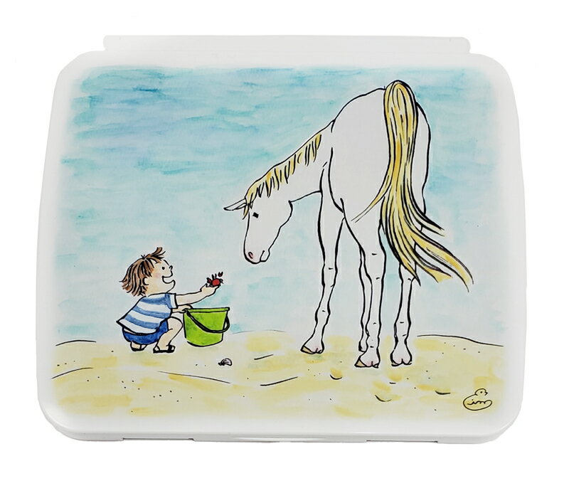 抗菌コンパクトマルチケース【カニだよ】Illustration by チアブーコ国産マスクケース抗菌仕様 嬉しいミラー付き馬柄マスクケース 馬グッズのホースシュ...