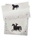 西淑 ミニレターセットflower garden 馬レターセットnishi shuku【cozyca products】日本製美濃和紙