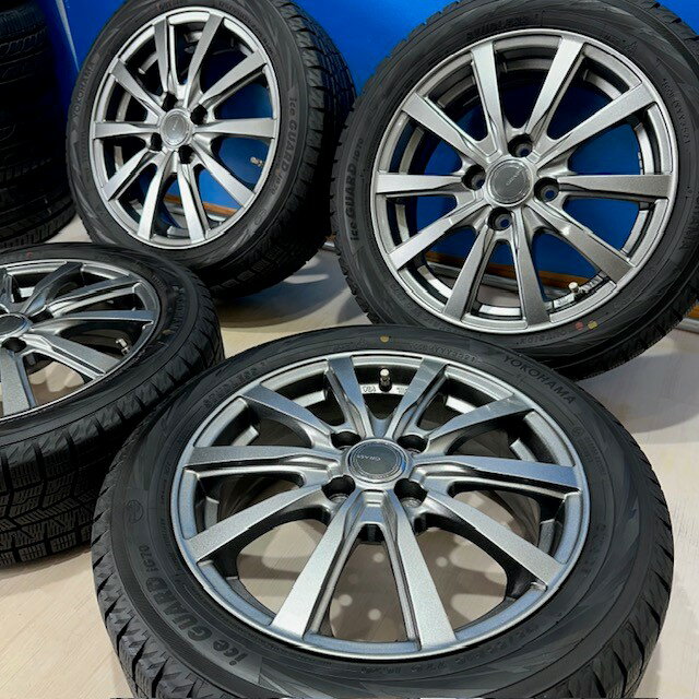 中古タイヤ 中古 スタッドレスタイヤ ホイールセット 175/55R15 YOKOHAMA iceGUARD iG70 175/55/15 4本セット 冬タイヤ 中古 タイヤ 【2021年製造】