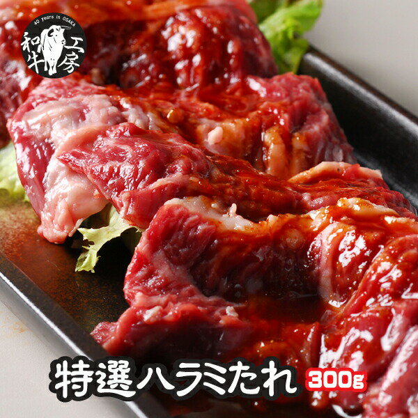 父の日 お中元 焼肉 ハラミ 肉 ホルモン 牛ハラミ サガリ 300g 特製秘伝たれの味付 トップチョイス 味付け　米国産 【タレハラ300】