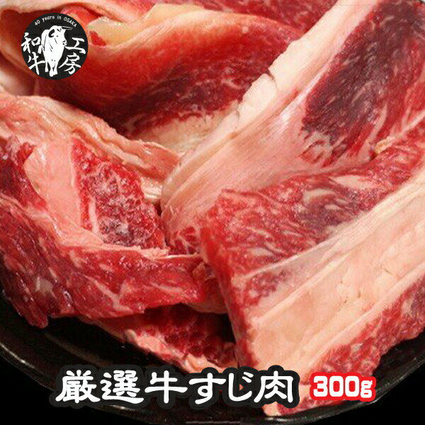 すじ 肉 ホルモン 鍋 宮崎県産 黒毛和牛リブロース・サーロイン厳選牛すじ肉 300g 牛すじ 土手焼き 煮..