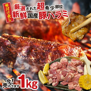 【 SALE 20%OFF!】豚肉 ホルモン BBQ 焼肉 新鮮 国産豚 ハラミ サイコロステーキ 200g×5パック 計1kg 味付けなし たれセット付 【豚ハラ1kg】の画像