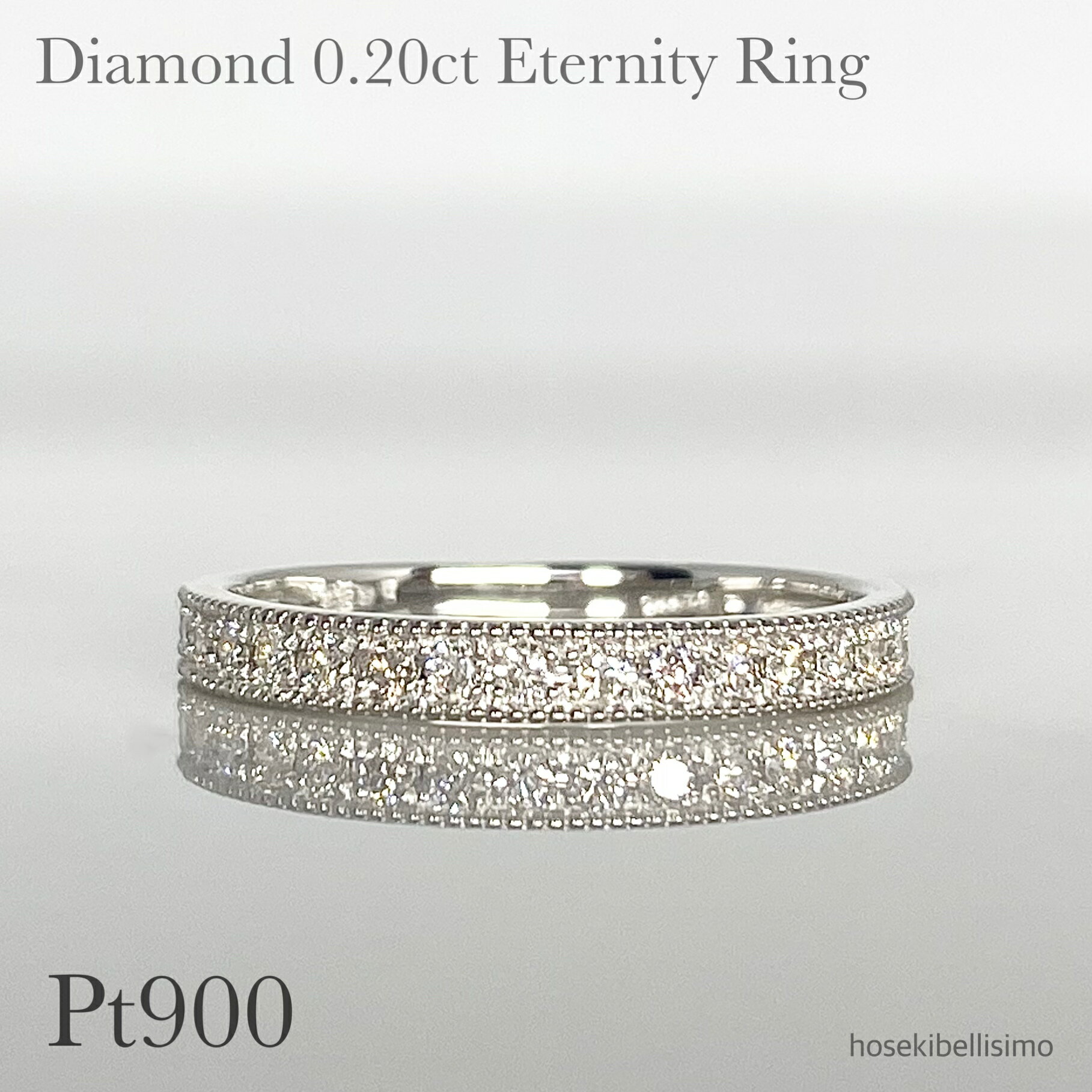 Rakuten - 【受注生産】 0.20ct Pt900 ダイヤモンド エタニティリング 0.2ct リング フチあり ミル打ち ミル ハーフエタニティ 縁 天然 ダイヤ プラチナ ジュエリー ファッション レディース エタニティー 指輪 小粒 細身 宝石 色石 天然石