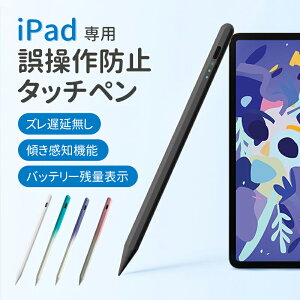 タッチペン iPad ペンシル 極細 超高感度 高精度 電量表示 誤on/off防止 スタイラスペン 傾き感知/磁気吸着/誤作動防止機能対応 2018年以降iPad専用ペン