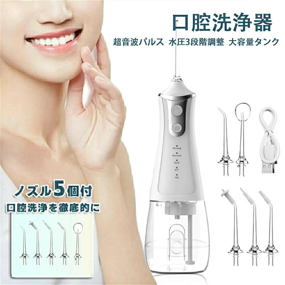 【初購入3500円以上7％OFFクーポン】 【正規品】最新 歯科先生監修 口腔洗浄器 コードレス口腔洗浄機 コンパクト ジェットウォッシャー 風呂 口腔ケア 口腔洗浄機 300ml大容量タンク 歯周病予防 口内洗浄器 歯間洗浄機 防水 USB充電式 矯正 日本語説明書 デントレックス