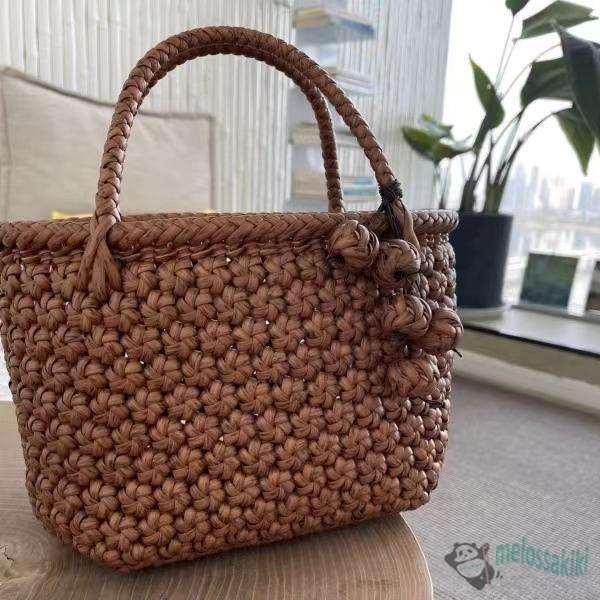 かごバッグ 浴衣バッグ 中 横長 六角花編み 浴衣 かごバッグ かご バッグ カゴ バッグ 籠 レディース トートバッグ コンパクト