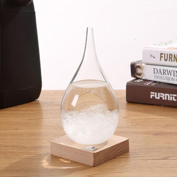 【ポイント4倍】 気象 天候予測器 気温 オブジェ 置物 ガラス 硝子 結晶 晴雨予報グラス 天気予報 おしゃれ インテリア雑貨 ストームクラウド 雲