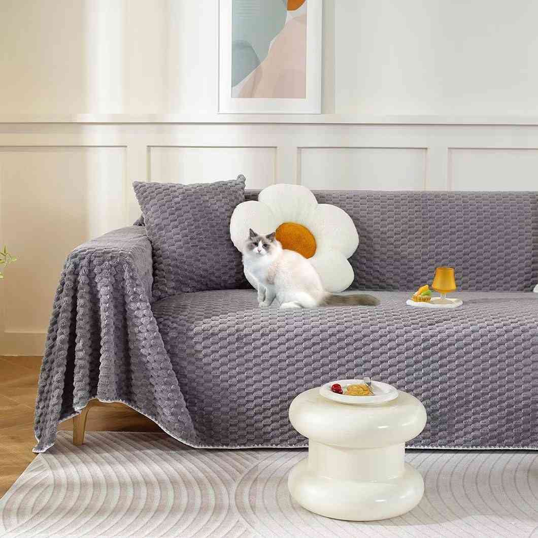 ほこ 天然素材 柔らかい 防寒保温 秋冬用 暖かい 寒さ対策 ぽかぽか 3人掛け 2人掛け おしゃれ 北欧風 大判 長方形 マルチカバー 蓄熱 吸湿発熱 柔らかく あったかい ふわふわ ソファーカバー