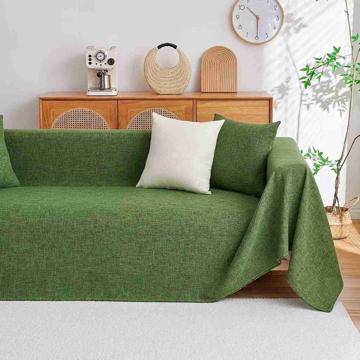 汚れ防止 キズ防止 防塵 保護カバー おしゃれ フリンジ付き リバーシブル 無地 ブランケット 多機能 おしゃれ 北欧風 肘なし 肘付き ソファカバー かけるだけ 長方形 マルチカバー ソファーカバー