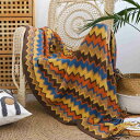 13 カラー5 フリンジ付き 通年使用 インテリア エアコン対策 防寒 洗える 可愛い プレゼント 着る毛布 肩掛け ニット 北欧 大判 掛け毛布 ひざ掛け おしゃれ 毛布 ボヘミアン柄 ブランケット