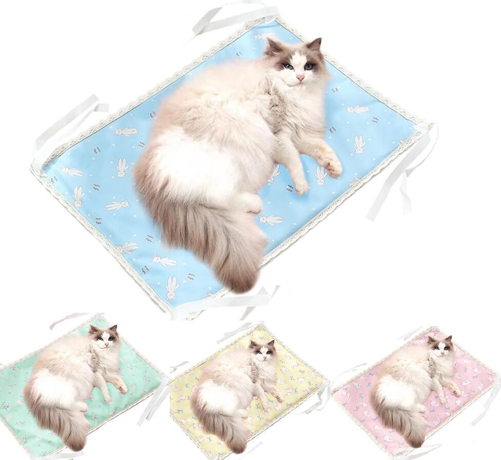 ベッ ペット 柔らか 通年 猫用 犬用 涼しい 快適 熱中症対策 暑さ対策 接触冷感 ひんやり ケージ用 四..