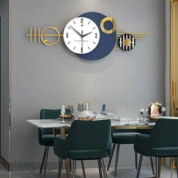 新築祝い 北欧 インテリア 新生活応援 アクリル 子供部屋 デザイン クロック幾何型 おしゃれ 壁掛け時計 掛け時計 「100X42CM」