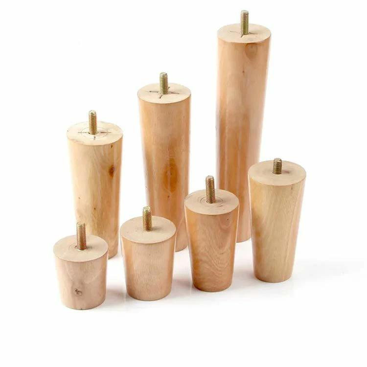 か テーブル ソファー 高さ5/6/8/10/12/15/18/20cm 継ぎ脚 家具脚 キャビネット足 4本セット 交換可能 ソファー用木製脚 木製脚 [2]
