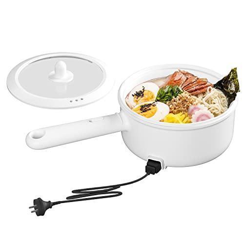 電気鍋 一人用 フライパン コンロ不要 鍋 片手鍋 20cm 自動加熱 多機能 2.0L 大容量 焦げ付き防止 揚げ..