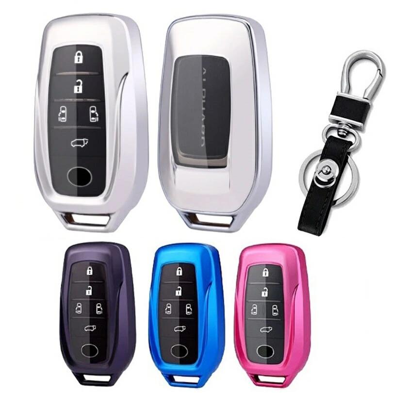 トヨタ TPU スマートキーケース キーカバー ヴェルファイア アルファード30系 40系 ハリアー80系 GRヤリス クラウンクロスオーバー GRカローラ ハイラックス ランドクルーザー200系 300系 マークX130系 グランエース300系 マークX アクセサリー キーホルダー