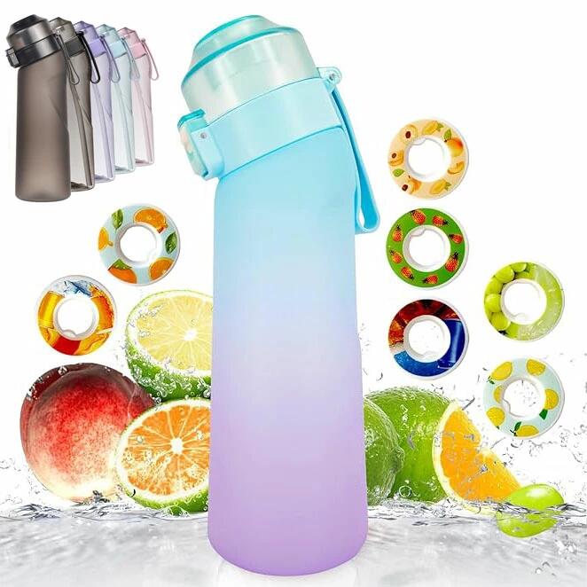 味が変わる水筒 9色 7種 650ml 水筒 大容量 ウォーターボトル スポーツドリンクボトル フレーバーカプセル付き スポーツ用水筒 ドリンクボトル ジム フィットネス 学校 旅行 水筒 コーラ味 置き換え ダイエット クリスマス ギフト フィットネス 学校 オフィス 旅行用