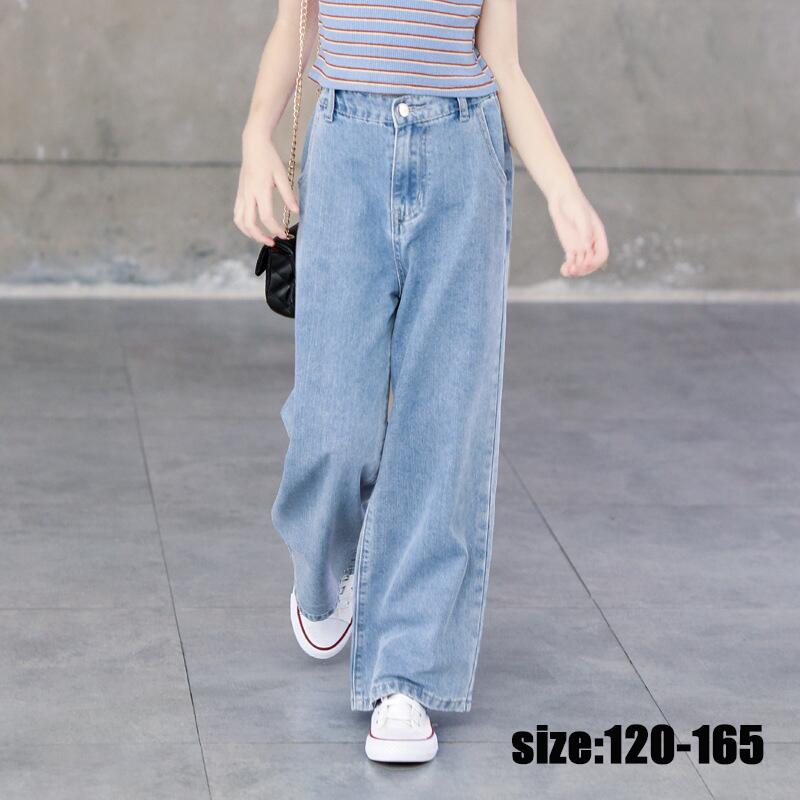 乐天商城 - 【初購入3500円以上7％OFFクーポン】 ガウチョパンツ キッズデニムパンツ マキシ丈 子供服 デニムパンツ 親子 お揃い 長ズボン ワイドパンツ パンツ 薄手 夏 女の子 ジーンズ カジュアル ロングパンツ ゆったり ボトムス キッズ こども 可愛い きれいめ //卒園式/入学式