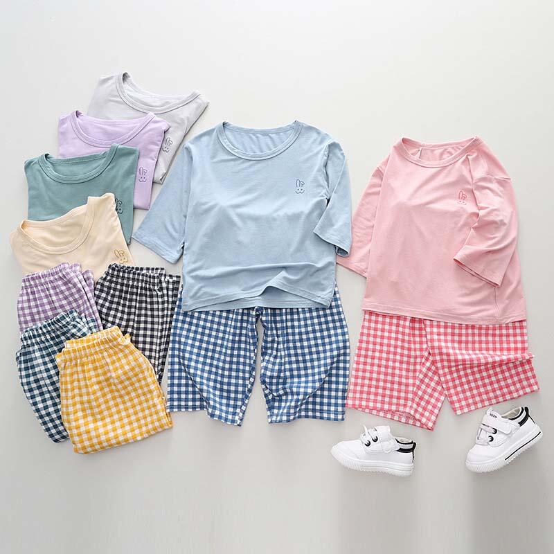 ルームウェア 上下セット 親子ペア パジャマ キッズ 女の子 男の子 子供服 セットアップ ジュニア 半袖 七分袖 Tシャツ ショートパンツ ベビー服 部屋着 赤ちゃん おしゃれ 可愛い レディース メンズ プレゼント 幼稚園 小学生 春夏 100 110 120 130 140 150 160 170 180cm