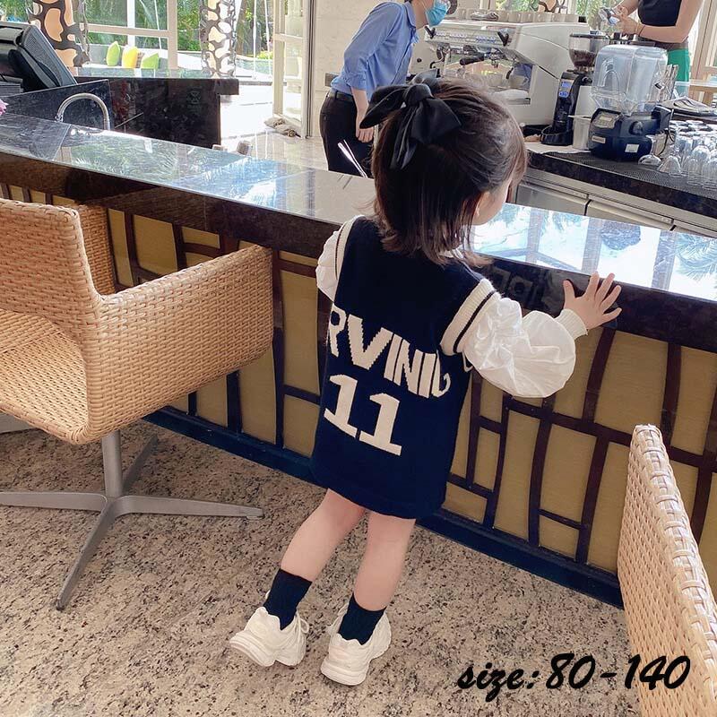 【初購入8％OFFクーポン】 ニットベスト ニットワンピース チョッキ セーター 子供服 キッズ メリヤス 丸襟 プルオーバー 春秋 トップス ベビー 女の子 ノースリーブ カジュアル おしゃれ 子ども服 人気 可愛い ジュニア服 卒園式/入学式 ブラック ピンク 80-140cm