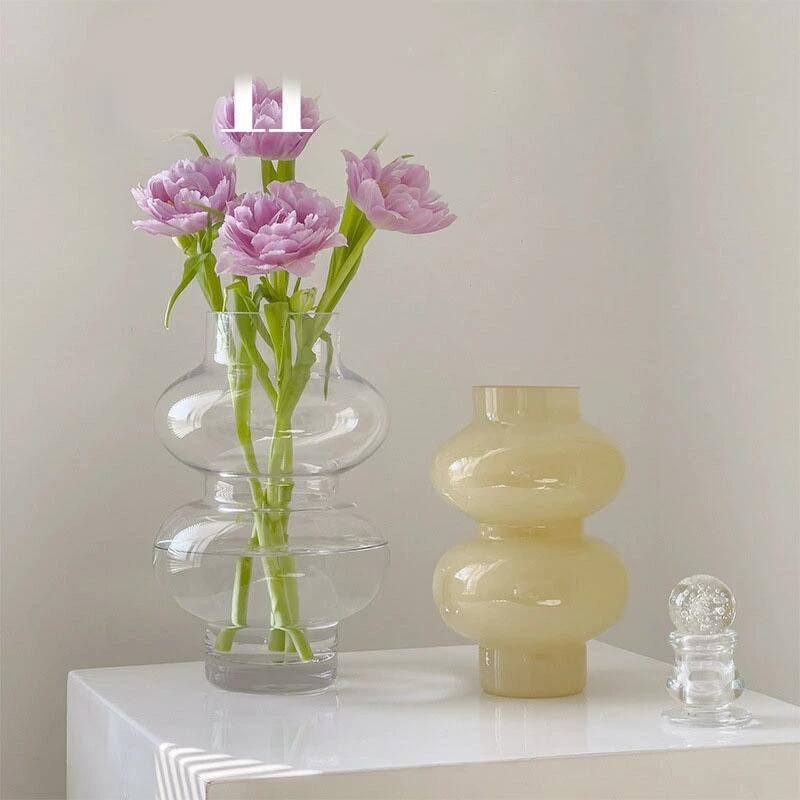 【ポイント5倍】 花瓶 ガラス おしゃれ 花器 一輪挿し フラワーベース 透明 25cm 水栽培 北 ...
