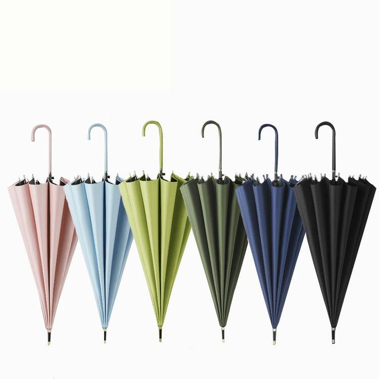【初購入8％OFFクーポン】 長傘 レディース メンズ 長柄 日傘 雨傘 晴雨兼用 ビッグサイズ 防風 撥水 UVカット 紫外線対策 完全遮光 遮熱 ボタン手動開閉式 大きい長傘 直径100cm 長傘 折れない オシャレ 女性用 男女兼用 16本骨 おしゃれ かわいい きれいめ 6色