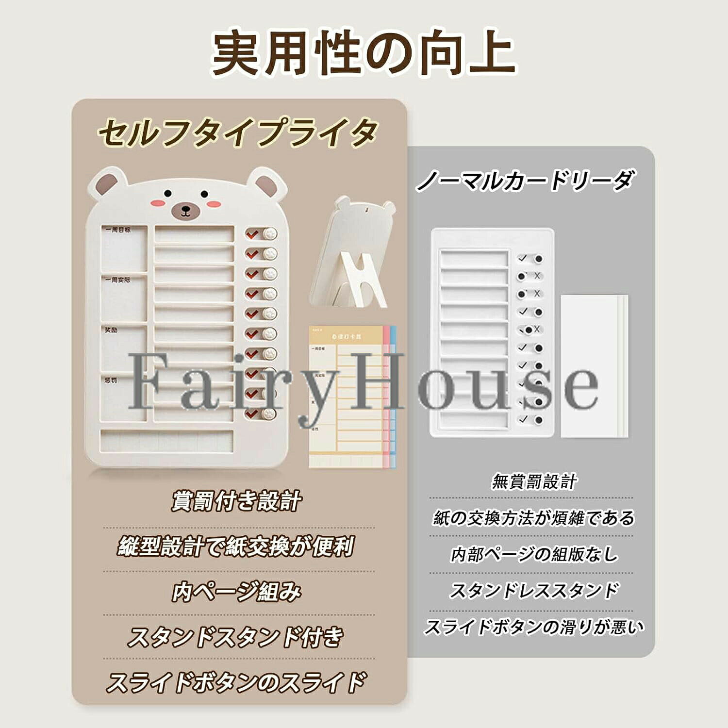 星STARのセルフチェッカー 忘れ物防止 忘れ物チェッカー 持ち物チェッカー チェックリスト お支度 習慣付け 学習補助 子供 小学生 やることチェッカー 卓上 壁掛け セルフチェック 日常業務チェックリストボード 時間管理 自律管理 計画 日々の計画 やることリスト｜アングル3