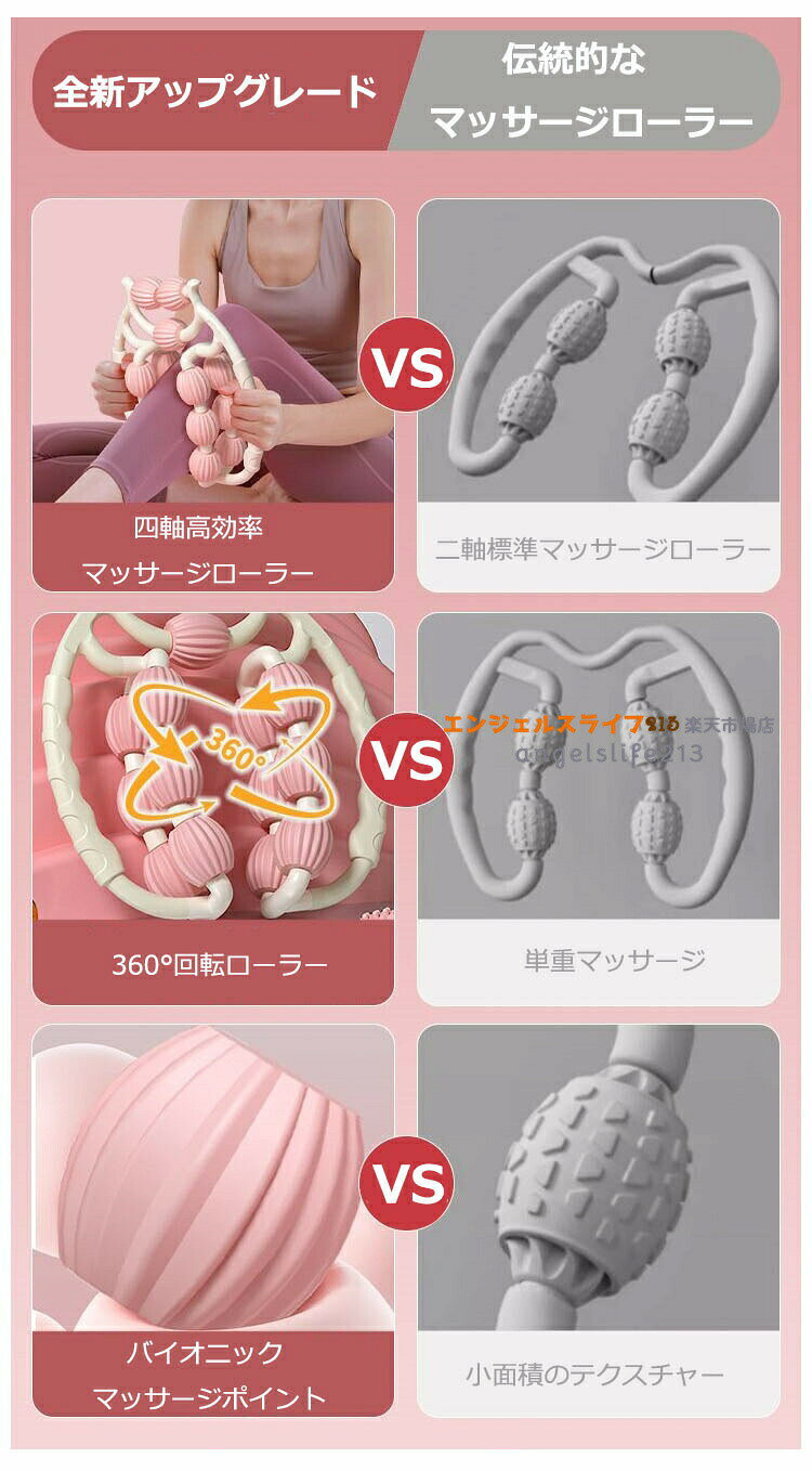マッサージ ローラー 挟む式 足 マッサージ 360度回転 足 ローラー むくみ 解消 足...