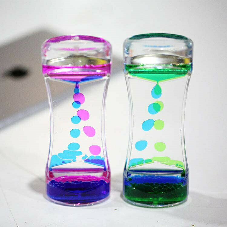 タイマー 砂時計 液体オイル オイル砂時計 liquid timers おもちゃ 雑貨 カラフル 置物 卓上 装飾品 癒し 時間管理 グッズ 5セットト オイルタイマー 仕事 子供 書斎 オフィス リビング 贈り物 誕生日 クリスマス プレゼント ギフト ウェディングギフト [3]