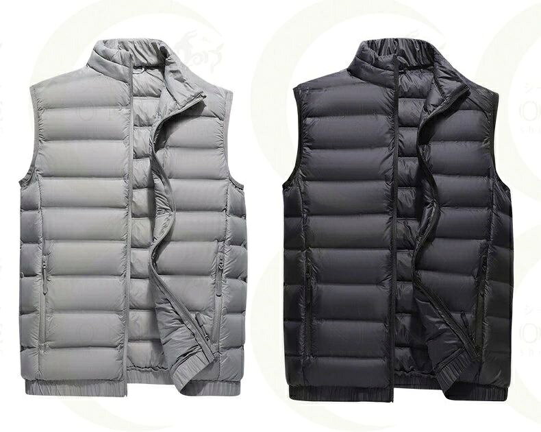 「 ダウン 」をオシャレに！無地 カップル羽毛ベスト ふわふわ 半袖ベスト 半袖羽毛ベスト 半袖ダウンベスト ベスト 上着 軽い ベスト ダウンベスト メンズ ベスト レーデリス ベスト ベストコート ジレ メンズ ホワイトダックダウン 極暖