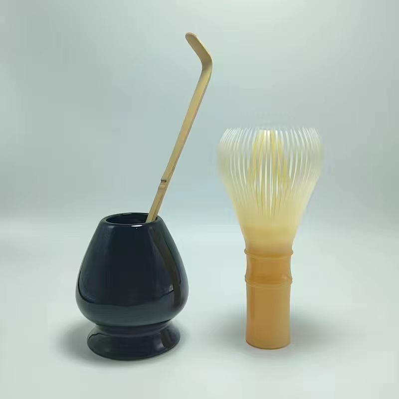 折れない 樹脂製 茶筅 丸洗い 茶筅なおし付き 食洗器対応 (白竹色)