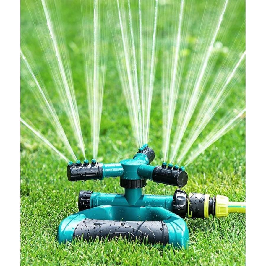 園芸用スプリンクラー 回転式スプリンクラー ミストシャワー 芝生 散水機 360度 3...