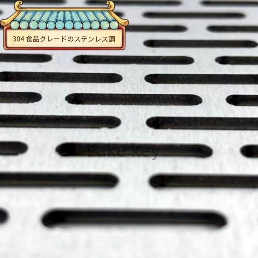 星STARの鉄板網 キャンプ用 バーベキューネット 大型 業務用 長方形網 厚さ3 mm 耐久性 多目的 焼き網 大きい バーナーパッド 炭焼き 焼きあみクッキングネット日本式 30｜アングル3