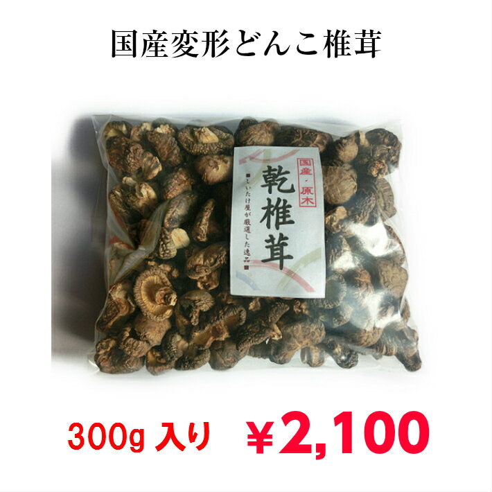 訳あり 食育【送料無料 】たっぷり300g 国産 変形小粒干し椎茸干ししいたけ 干しシイタケ 乾燥しいたけ