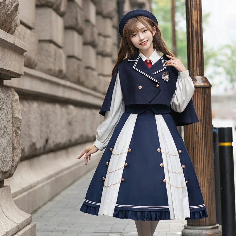 ロリータ コスプレ 軍服 セーラー服 4点セット 女子高生 ゴスロリ 軍服 ロリ 制服 Lolita系 ミニスカート ロリィタ ジャケット 学生服 スクール リボン 萌え萌え 少女ウェア 可愛い 長袖 ハロウィン 高校生 二次元ドレス 学園祭 文化祭 イベント クリスマス