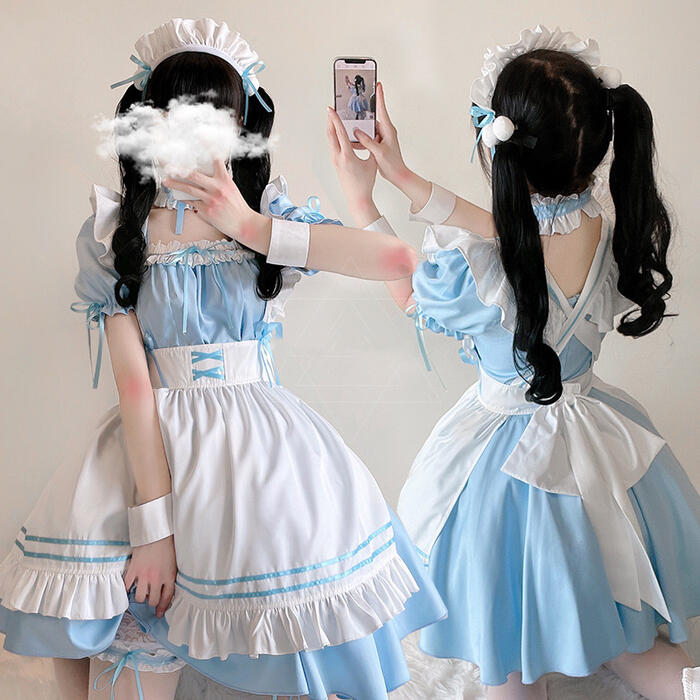 ゴスロリ 中華風 ロリータ ワンピース チャイナ ロリ ゴシック Lolita系 猫 メイド チャイナドレス ロリィタ 膝丈 スカート 萌え萌え 中華 少女ウェア 小悪魔 ハロウィン レディース 可愛い 二次元 ドレス 学園祭 文化祭 イベント クリスマスpr33