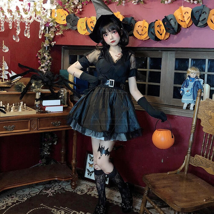 ハロウィン ウィッチ 魔女 コスプレ 魔法使い コスチューム 衣装 魔法師 悪魔 死神 大きいサイズ 女性用 仮装用 ハロウィーン 魔法 黒魔女 大人 巫女 ハロウイン レディース HALLOWEEN 仮装 変装 舞台衣装 パーティー グッズ コスプレ 二次会 宴会H579